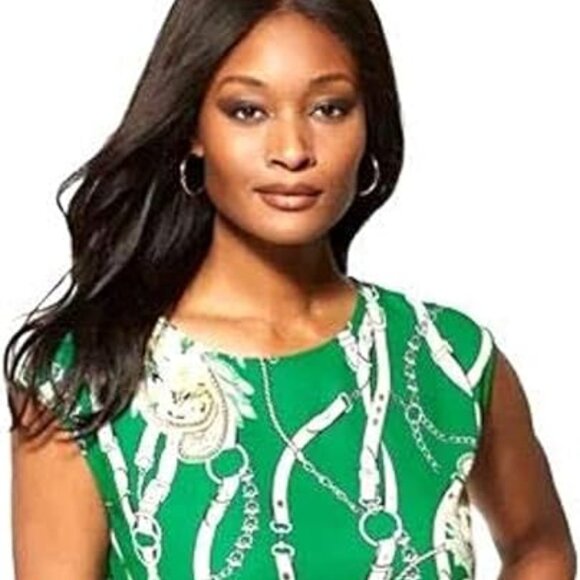 Womens New York & Co Mixed-Print Pleated Asymmetrical-Hem Blouse Size XS NWT - Picture 1 of 2